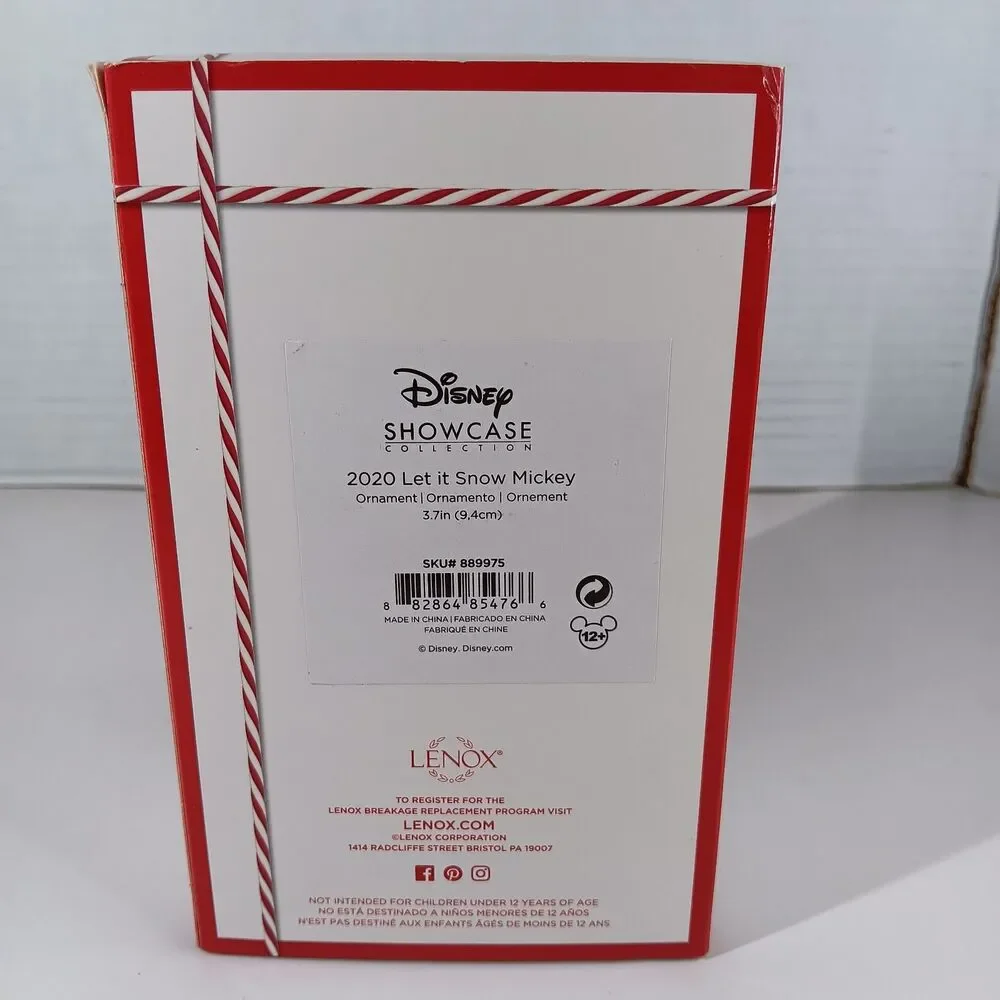 Lenox Disney 2020 Annual Let It Snow Mickey Mouse Christmas Ornament Holiday